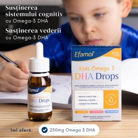 Picaturi cu Omega 3 DHA pentru copii, 60 ml, Efamol 682463