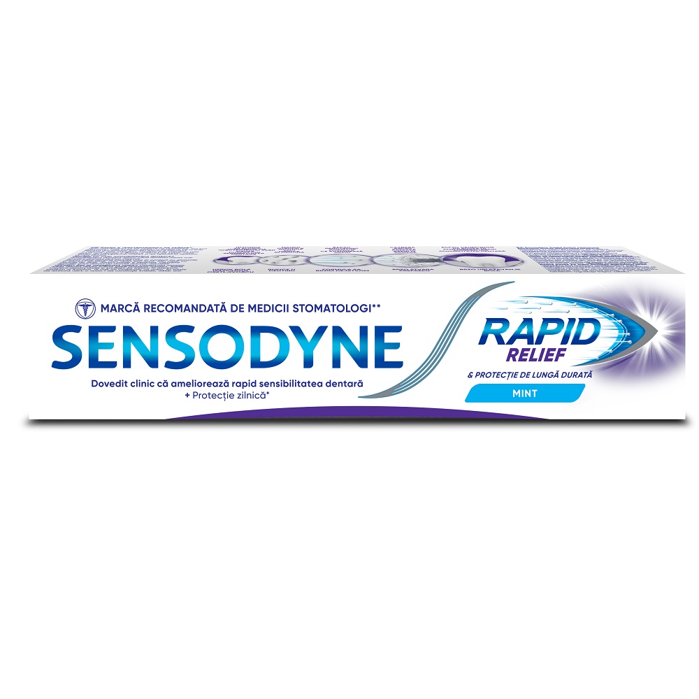 Pasta de dinti Rapid Relief Mint, 75 ml, Sensodyne