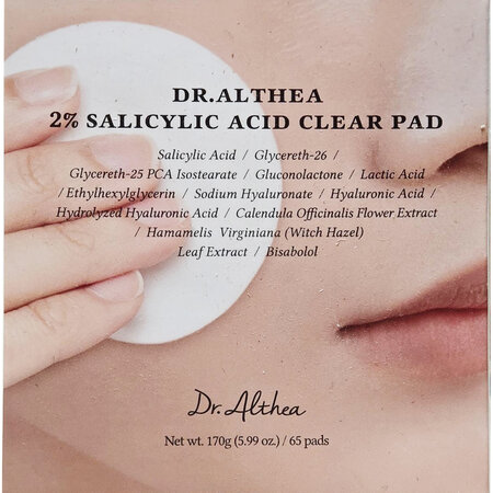 Dischete exfoliante cu 2% Acid Salicilic, 60 bucati, Dr. Althea 723286