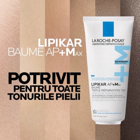 Balsam triplu reparator Lipikar Baume AP+Max, 200 ml, La Roche-Posay 682642