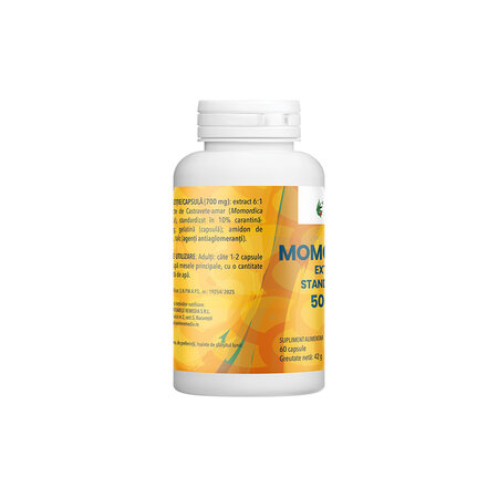 Momordica Extract Standardizat, 500 mg, 60 capsule, Remedia 682681