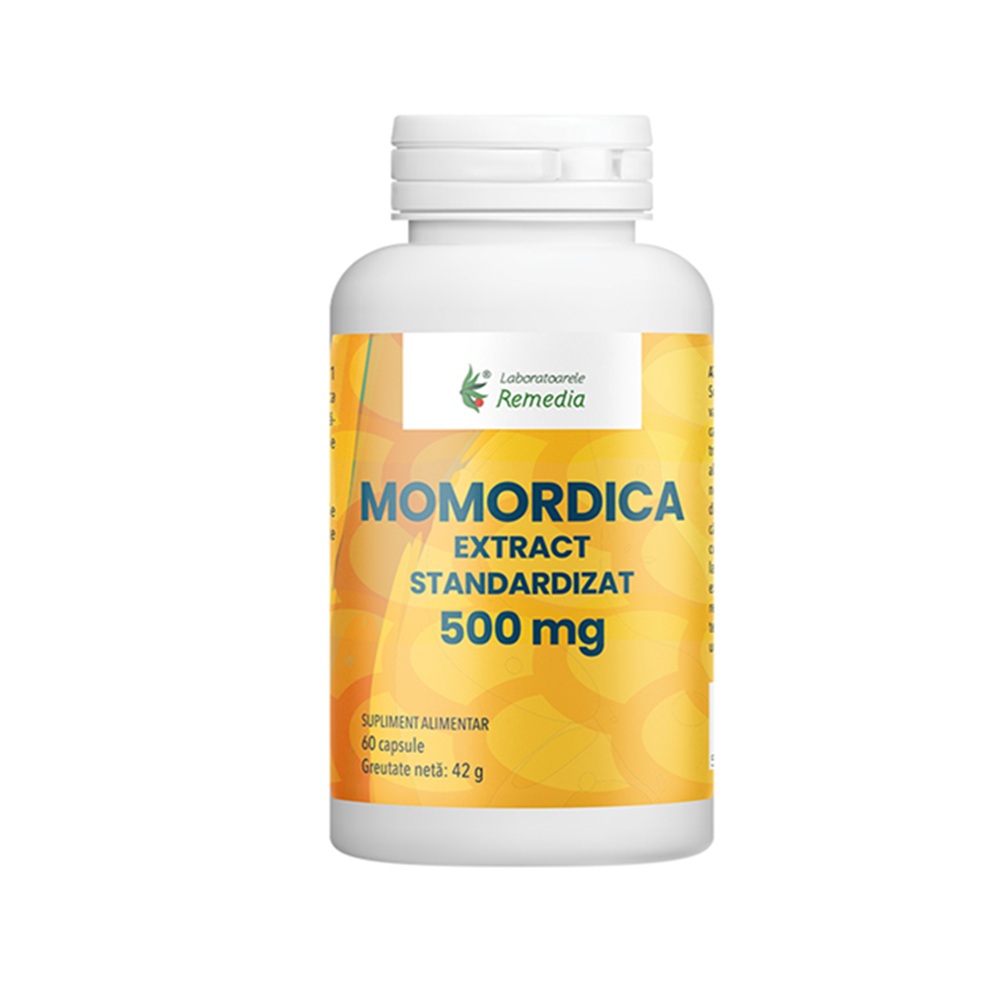 Momordica Extract Standardizat, 500 mg, 60 capsule, Remedia
