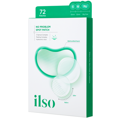 Plasturi hidrocoloidali anti-acnee No Problem Spot Patch, 72 bucati, Ilso 682698