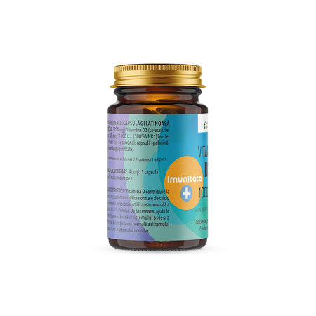 Vitamina D3, 1000 U.I., 100 capsule moi, Remedia 682704