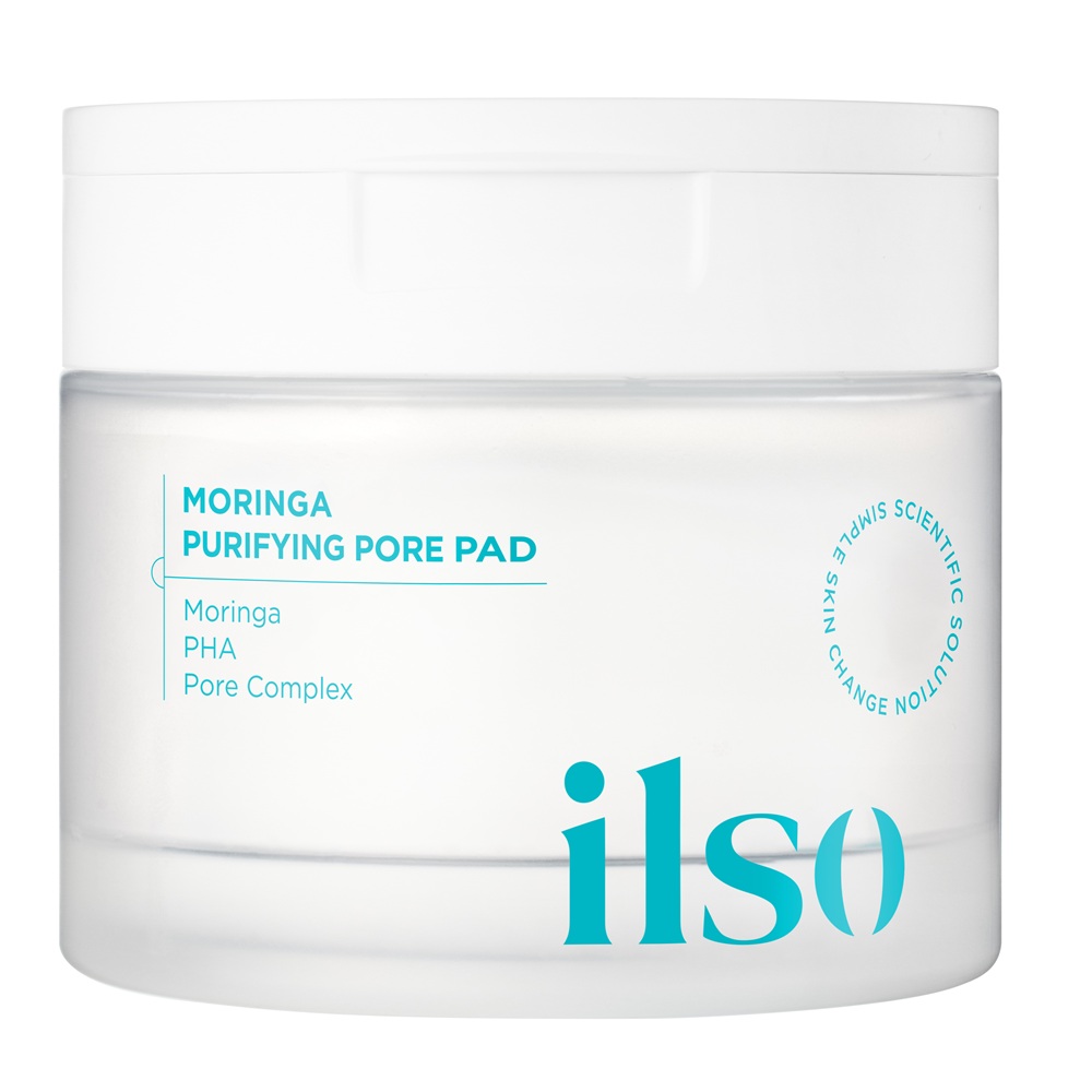Dischete exfoliante si purificatoare Moringa Purifyng Pore Pad, 160 ml, Ilso