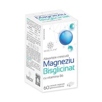 Magneziu Bisglicinat cu vitamina B6, 60 capsule vegetale gastrorezistente, BioSunLine