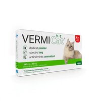 Antiparazitar intern pentru pisici Vermicat, 230MG/20MG, 24 tablete