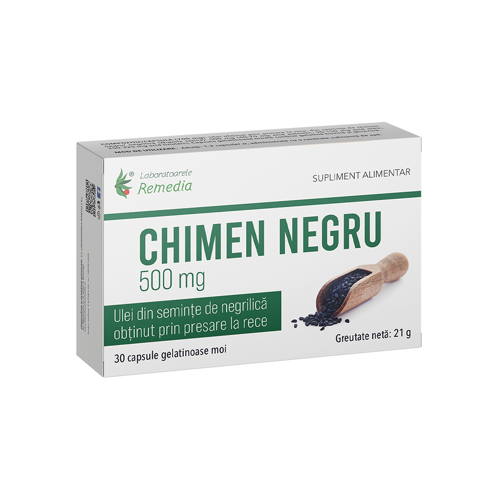 Chimen Negru, 500 mg, 30 capsule, Remedia