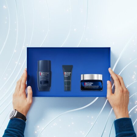 Set Crema de fata anti-rid Force Supreme Face Reshaper 50 ml + Gel de curatare Force Supreme 40 ml + Deodorant Roll-On Day Control 48H Protection 75 ml, Biotherm 682832