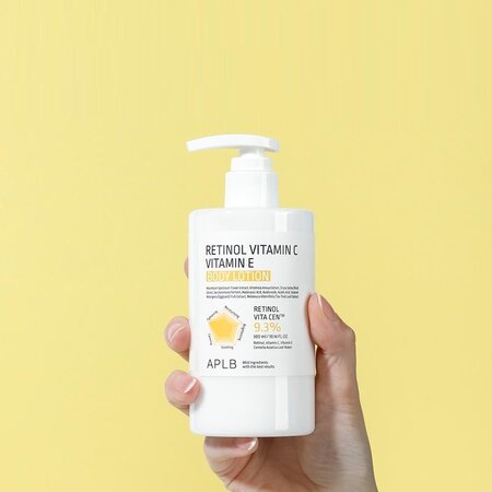 Lotiune de corp pentru fermitate si elasticitate cu retinol, vitamina C si vitamina E, 300 ml, Aplb 682856
