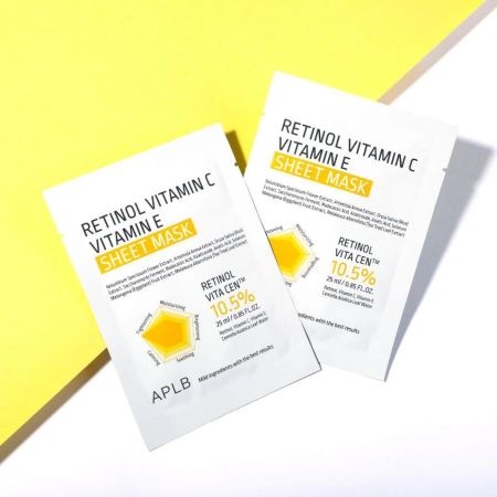 Masca tip servetel cu Retinol, Vitamina C si Vitamina E, 25 ml, Aplb 682901