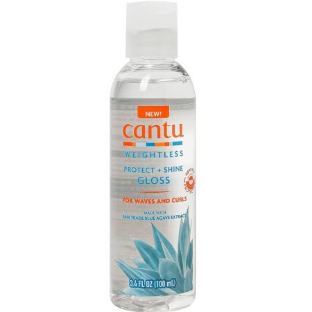 Ulei de par pentru stralucire cu protectie termica si agave Weightless Protect + Shine Gloss, 100 ml, Cantu