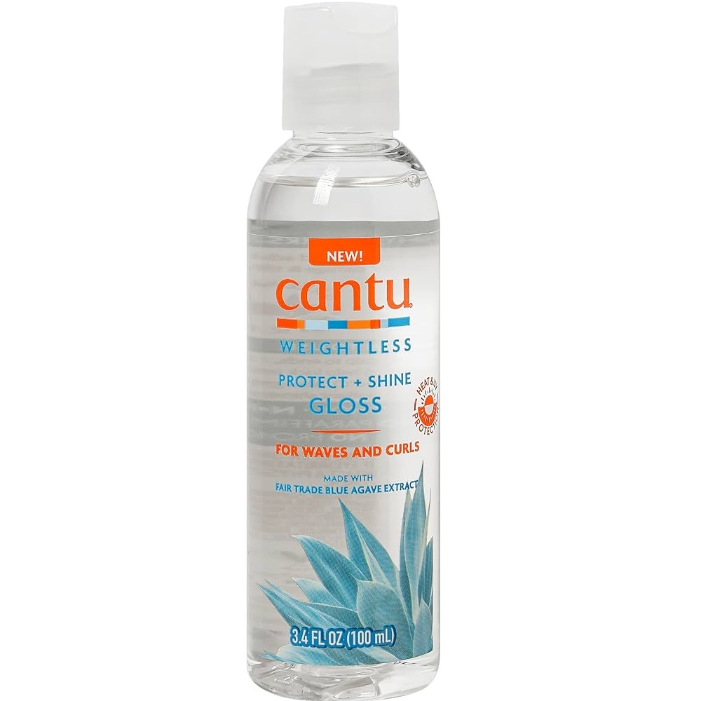 Ulei de par pentru stralucire cu protectie termica si agave Weightless Protect + Shine Gloss, 100 ml, Cantu