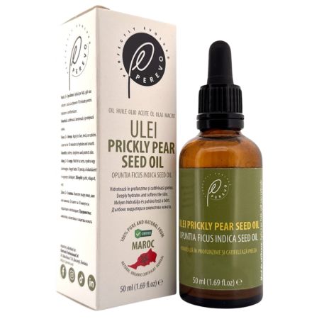 Ulei din fructe de cactus pentru ten si corp Prickly Pear Seed Oil, 50 ml, Perevo