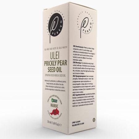 Ulei din fructe de cactus pentru ten si corp Prickly Pear Seed Oil, 50 ml, Perevo 712028