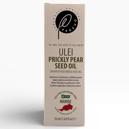 Ulei din fructe de cactus pentru ten si corp Prickly Pear Seed Oil, 50 ml, Perevo 712027