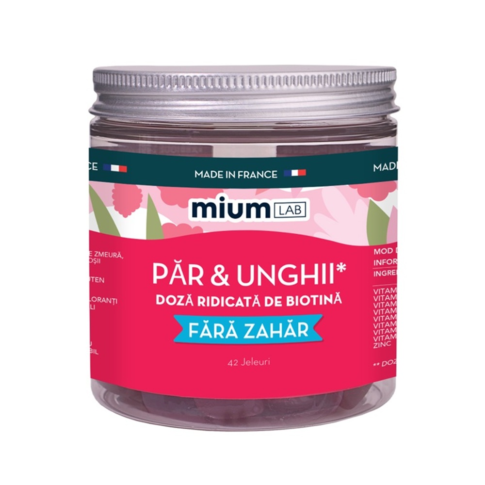Jeleuri cu vitamine par si unghii, 42 bucati, Mium Lab