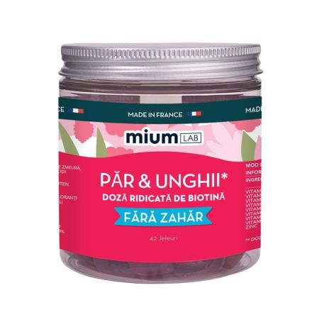 Jeleuri cu vitamine Par si unghii, 42 bucati, Mium Lab