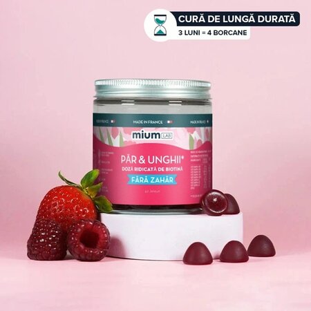Jeleuri cu vitamine Par & Unghii, 42 bucati, Mium Lab 683087