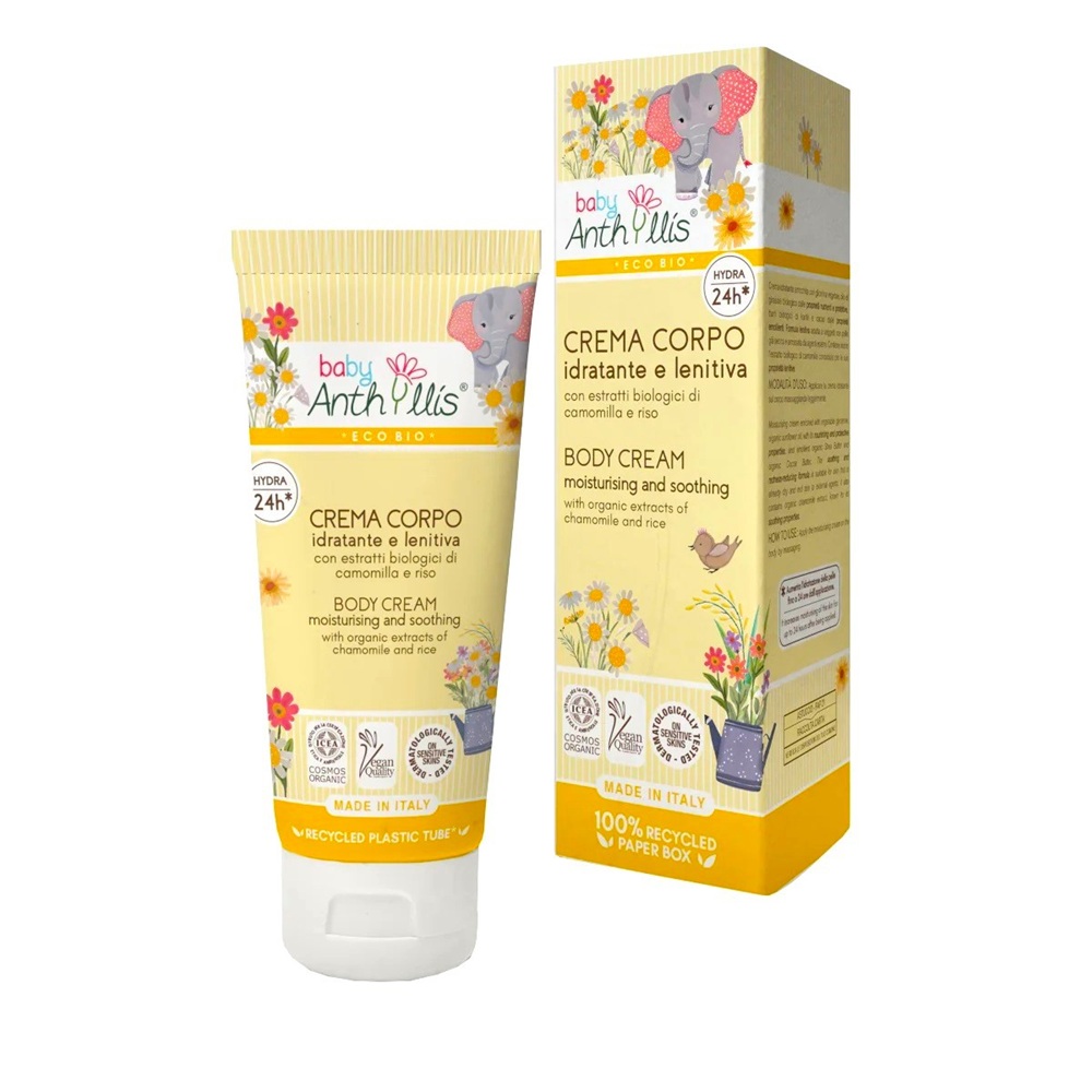 Lotiune Eco de corp cu musetel si orez pentru bebelusi, 100 ml, Baby Anthyllis