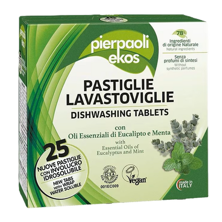 Tablete Eco hidrosolubile pentru masina de spalat vase, 25 bucati, Pierpaoli Ekos