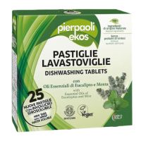 Tablete Eco hidrosolubile pentru masina de spalat vase, 25 bucati, Pierpaoli Ekos