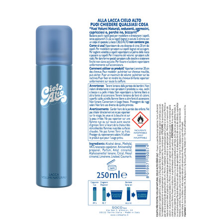 Fixativ pentru volum No Gas Volum, 250 ml, Cielo Alto 683145