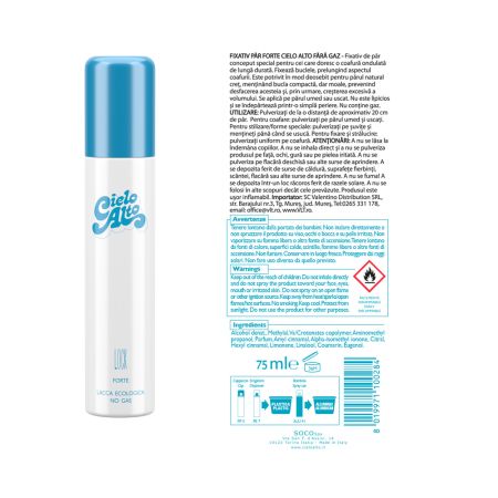 Fixativ de par fara gaz No Gas Lock Forte, 75 ml, Cielo Alto 683147