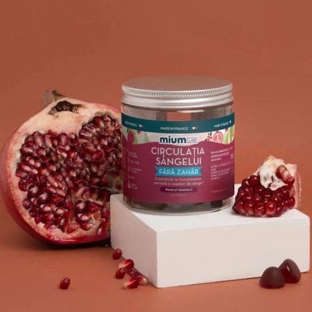 Jeleuri cu Vitamina C si extracte din plante Circulatia sangelui, 42 bucati, Mium Lab 683186