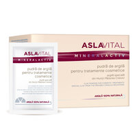Pudra de argila pentru tratamente cosmetice Mineralactiv, 10 plicuri x 20 g, AslaVital 