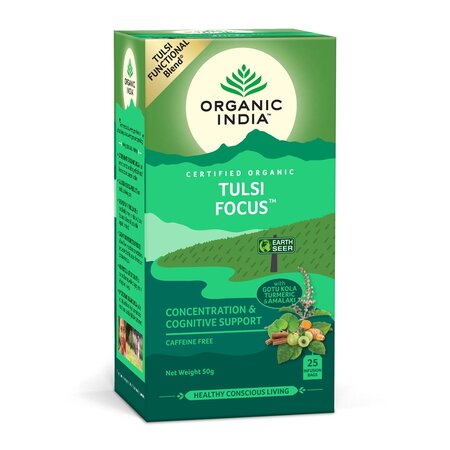 Ceai Bio Tulsi Focus, 25 plicuri, Organic India 714022