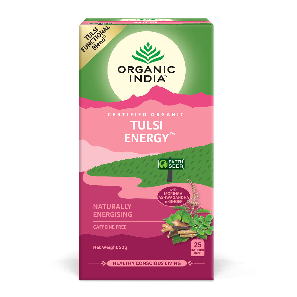 Ceai tulsi bio Energy, 25 plicuri, Organic India