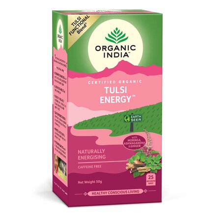 Ceai Bio Tulsi Energy, 25 plicuri, Organic India 714027