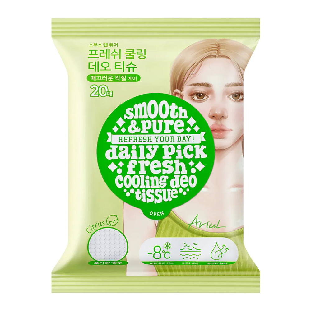 Servetele deodorante Citrus Smooth & Pure Fresh Cooling, 20 bucati, Ariul