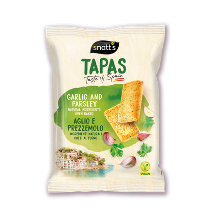 Snacks cu usturoi si patrunjel Tapas, 80 g, Grefusa