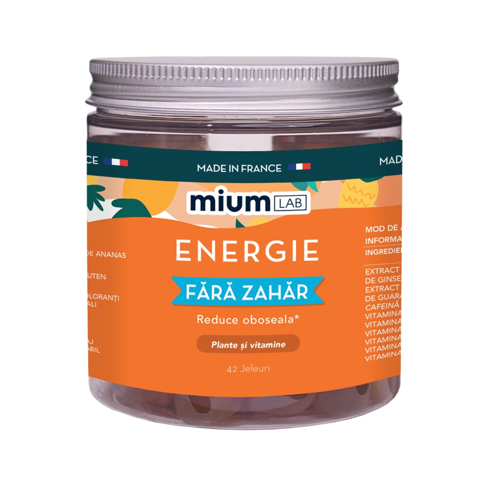 Jeleuri cu vitamine Energie, 42 bucati, Mium Lab