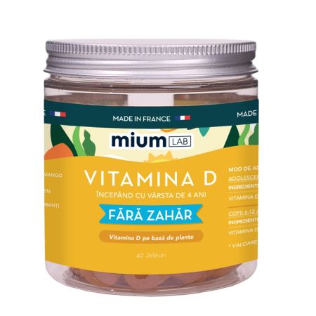 Jeleuri Vitamina D, 42 bucati, Mium Lab