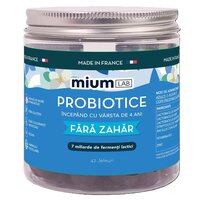 Jeleuri fara zahar cu aroma de mure si magnolie Probiotice, 42 bucati, Mium Lab