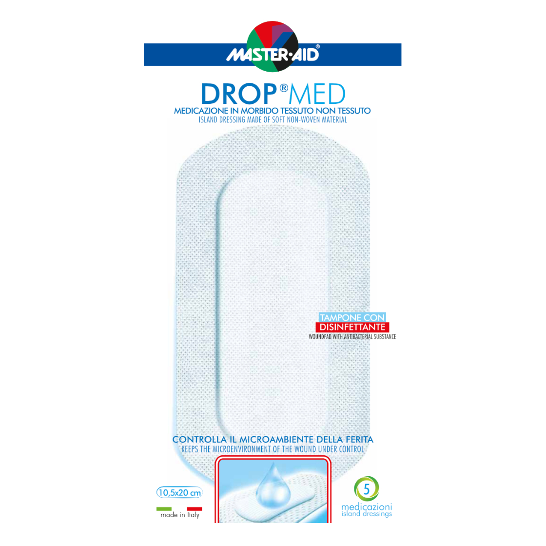 Pansament postoperator Drop Med, 10 x 6 cm, 5 bucati, Pietrasanta Pharma