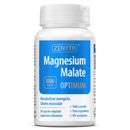 Magneziu Malat Optimum, 1000 mg, 30 capsule, Zenyth