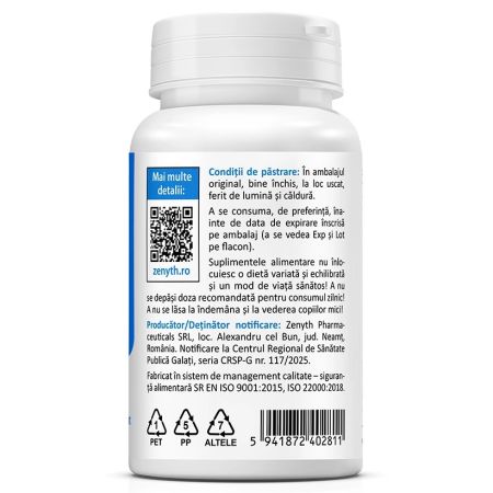 Magneziu Malat Optimum, 1000 mg, 30 capsule, Zenyth 683829