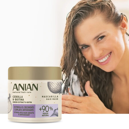 Masca pentru par fragil cu extract de ceapa si biotina, 350 ml, Anian 683831