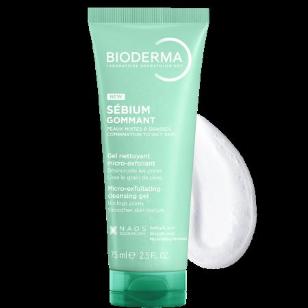 Gel exfoliant Sebium, 75 ml, Bioderma 683837