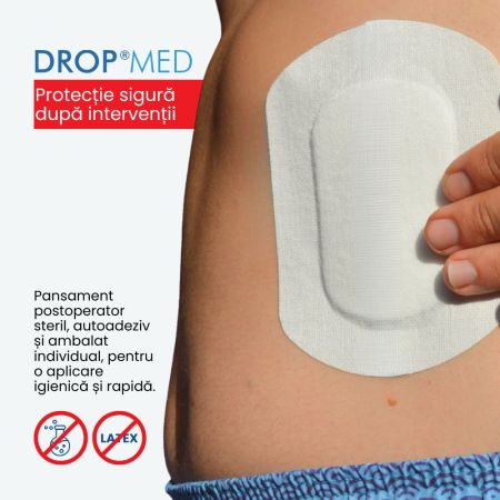 Pansament postoperator Drop Med, 10.5 x 15 cm, 5 bucati, Pietrasanta Pharma 667990