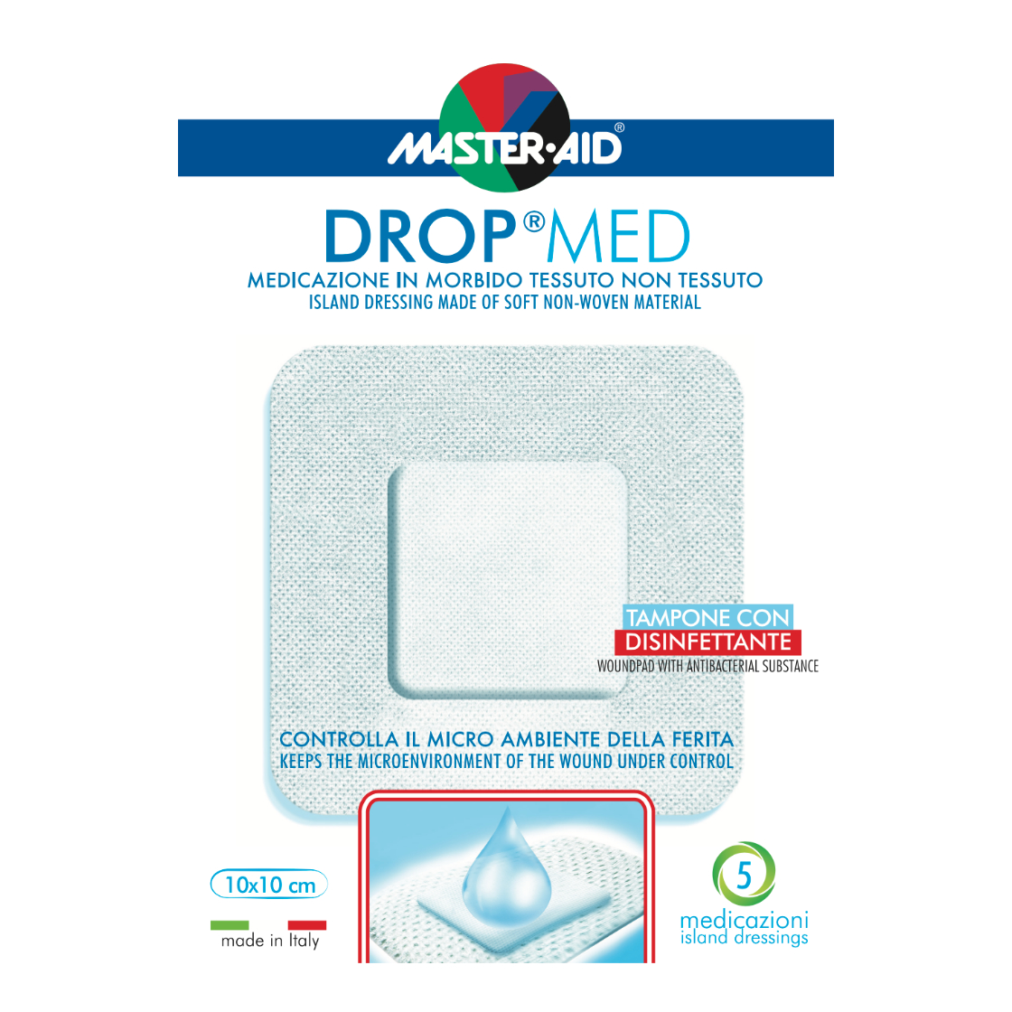 Pansament postoperator Drop Med, 10.5 x 15 cm, 5 bucati, Pietrasanta Pharma