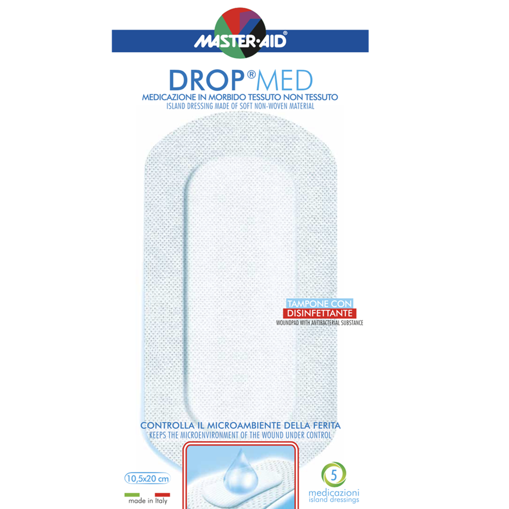 Pansament postoperator Drop Med, 10.5 x 20 cm, 5 bucati, Pietrasanta Pharma