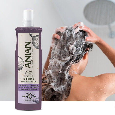 Sampon pentru par cu extract de ceapa si biotina, 400 ml, Anian 683853