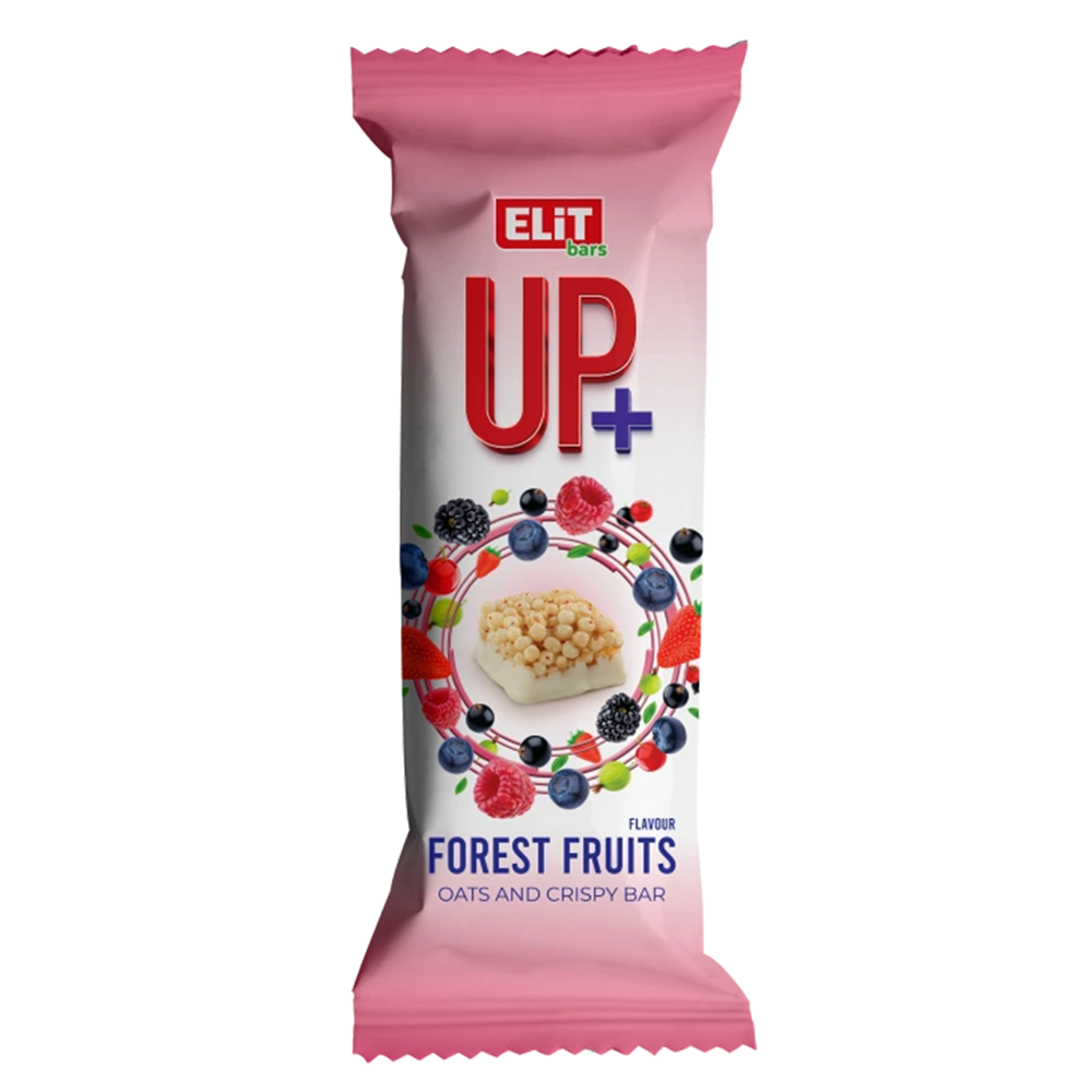 Baton cu ovaz si fructe de padure Up+ Bar, 22 g, EliT