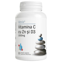 Vitamina C cu Zn si D3, 1000mg, 30 capsule, Alevia
