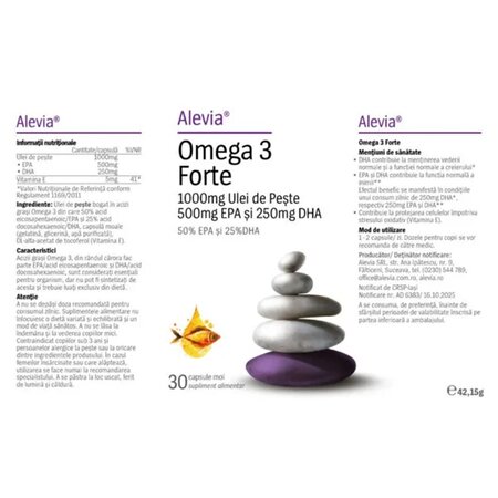 Omega 3 Forte, 30 capsule, Alevia 750773